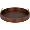 Medieval Modern Circular Wooden Tray, Diameter 15.5 Inches, Decorative Tray 3