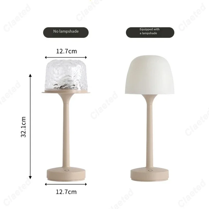 LED Night Lamp High Footed Water Ripple Atmosphere Desk Lamp Romantic Couple Gift Indoor Bedroom Projection