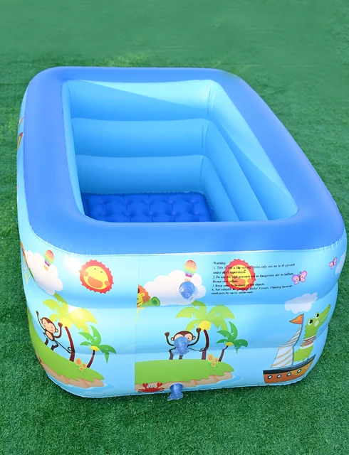Three-layer printed inflatable swimming pool for children with bubble bottom 4