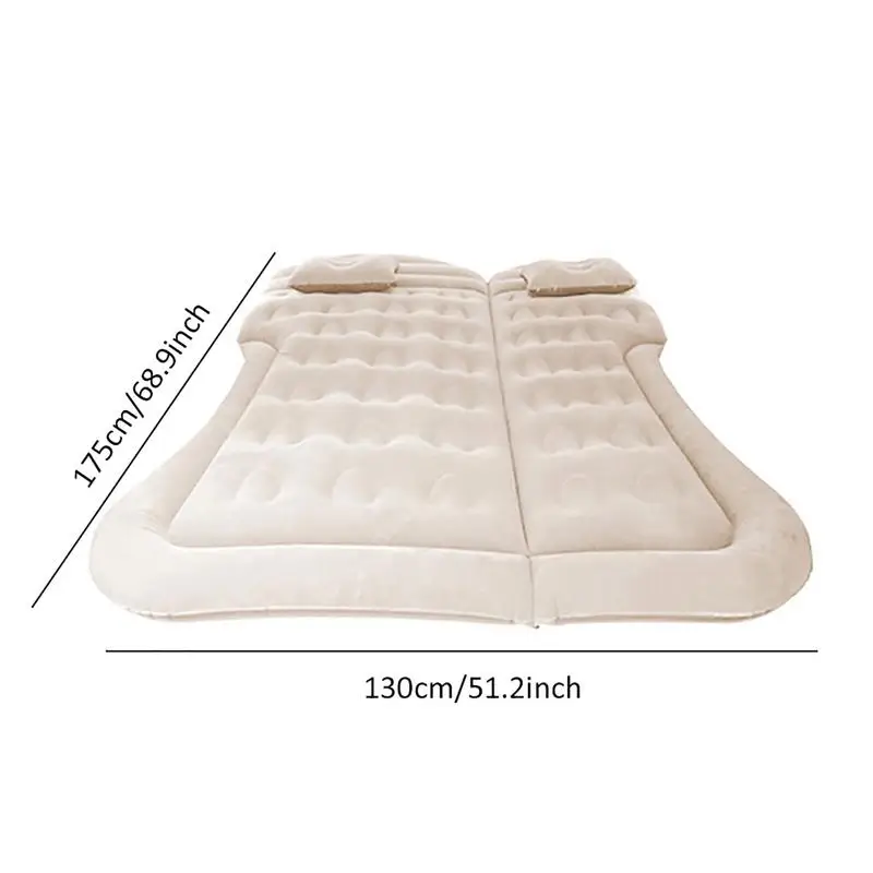 1.3x1.75m Inflatable Car Bed Camping Mattress For Car Sleeping Bed air Pump Air Mattress SUV Sleeping Pad