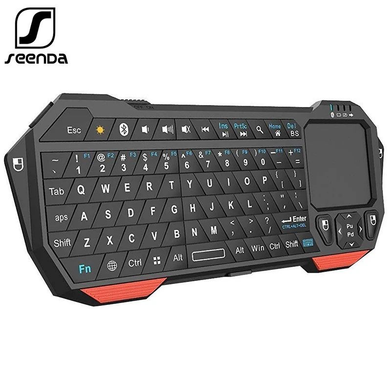 best pc gaming keyboard SeenDa Mini Bluetooth Keyboard with Touchpad for Smart TV Projector Compatible with Android iOS Windows korean computer keyboard