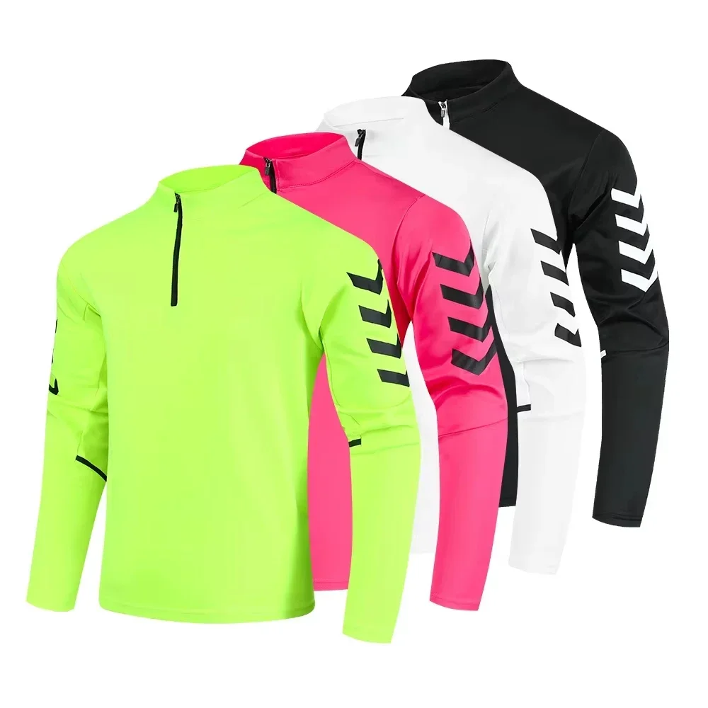 Hardloopjassen voor heren, reflecterende T-shirts met lange mouwen, sportkleding, hardlopen, buitensport, sportschool, fitness, ademende top voor de herfst._voghion.com