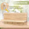 Decorative Key Holder for Wall with Shelf Entryway Wooden Floating Shelf with Hooks Home Decor Key Rack Mail Organizer for Wall 6