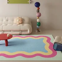 Purple Dopamine Carpet for Living Room Colorful Sofa Coffee Table Floor Mat Plush Girl Bedroom Decorative Rug Alfombra Tapis 러그 2
