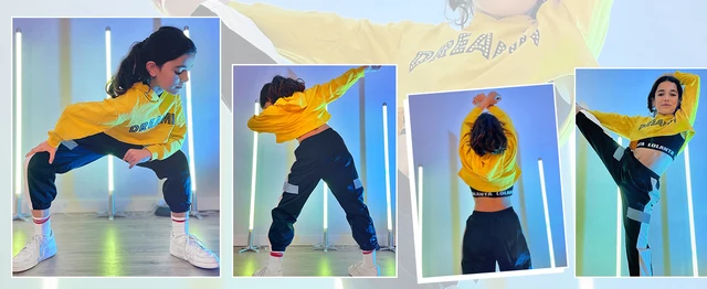 Tuta Hip Hop Bambina LOLANTA 3 Pezzi | Felpa Con Cappuccio, Canotta E Pantaloni Jogger - Foto 6