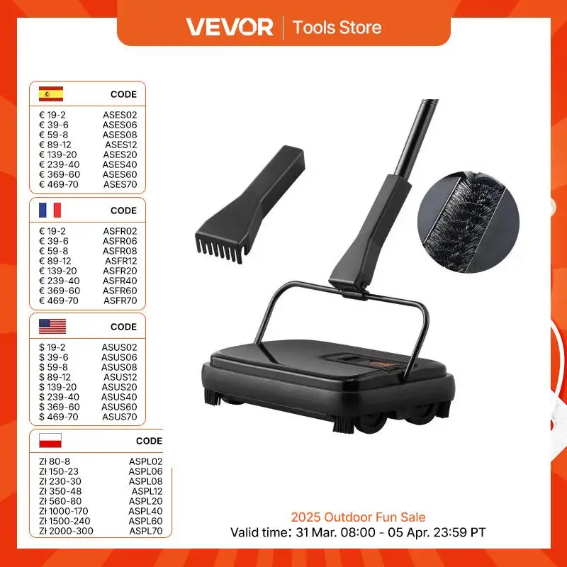 VEVOR Manual Carpet Sweeper 1
