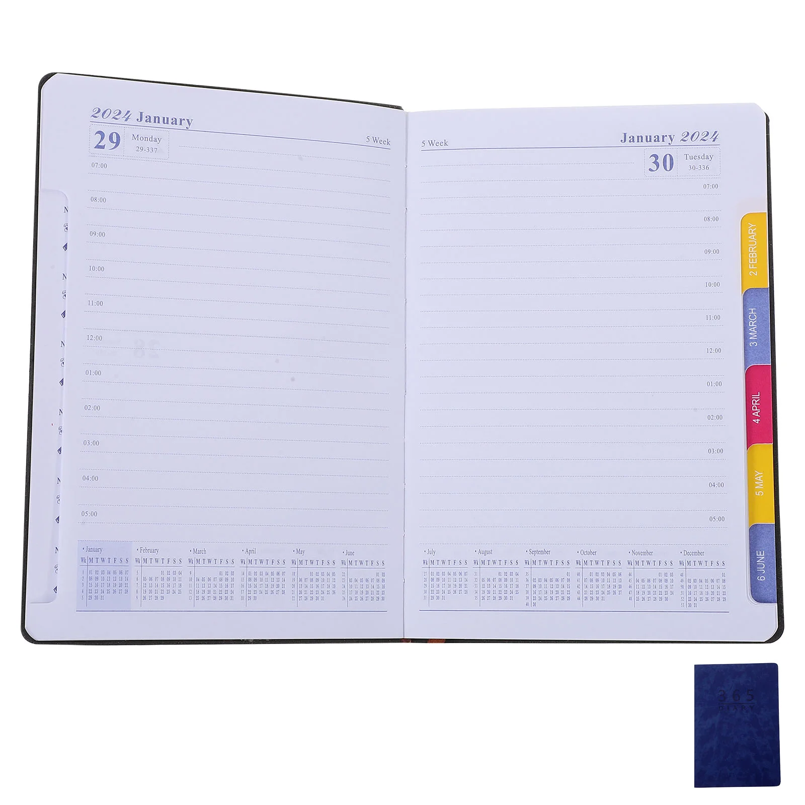 

English Agenda Notepad Portable Yearly Planner Notepad Office Daily Planning Notebook