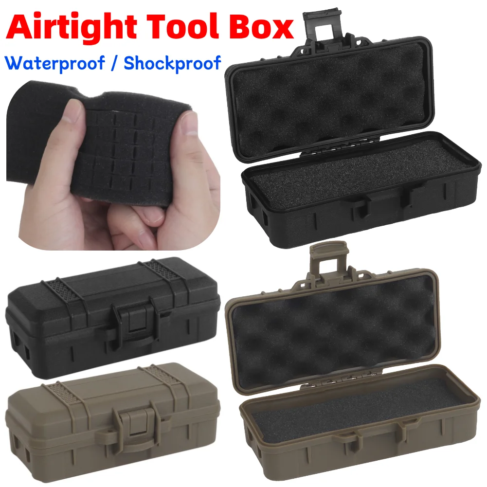 Outdoor Survival Tool Case with Sponge Survival Storage Container Dustproof Safety Protective Tool Case for Instrument Gear