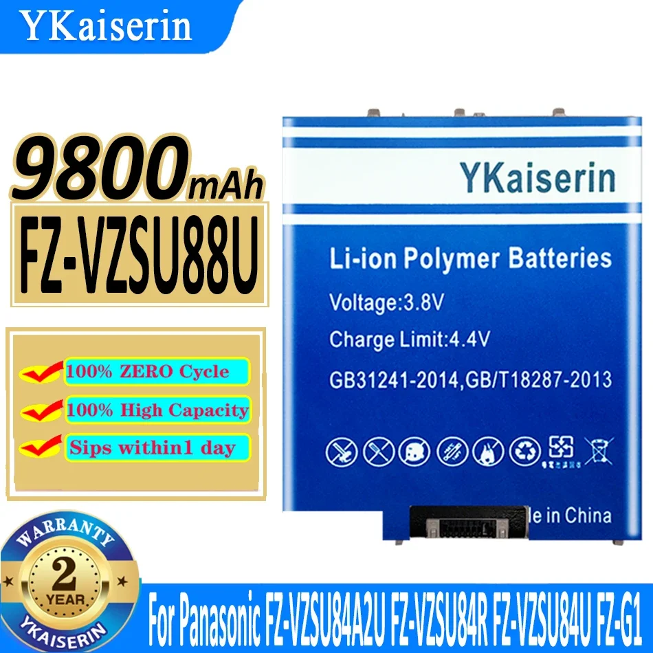 

9800mAh YKaiserin Battery FZVZSU88U For Panasonic FZ-VZSU84A2U FZ-VZSU84R FZ-VZSU84U FZ-G1 Tablet PC Batteries