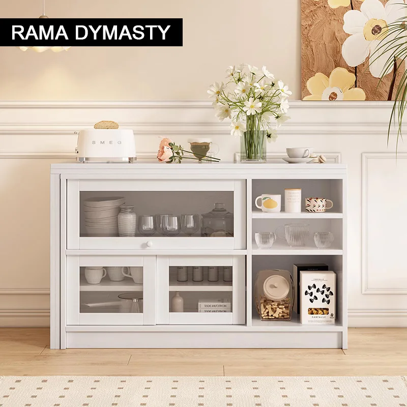 Modern Minimalist Small Folding Dining Table Sideboard Integrated Multifunctional Dining Table Against The Wall