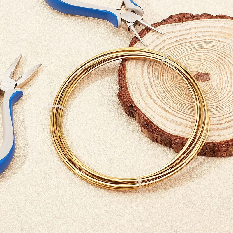 15 Gauge 6meters Square Copper Wire Half Hard Gold Brass Wire for Jewelry Beading Craft Work