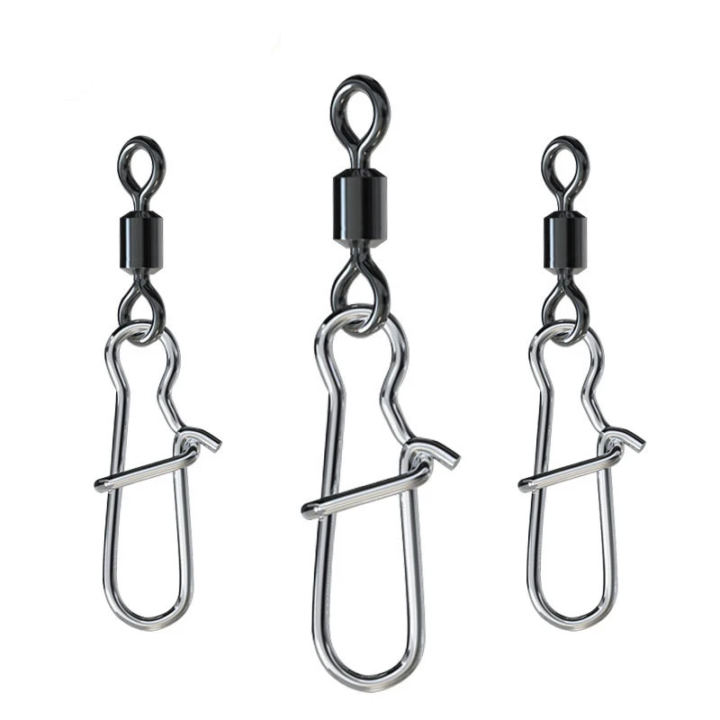 

Stainless Steel Fishing Connector Accessories Sea Fishing Swivel Eight Words Ring Angling Enhance Gear Accessories 50pcs/Lot