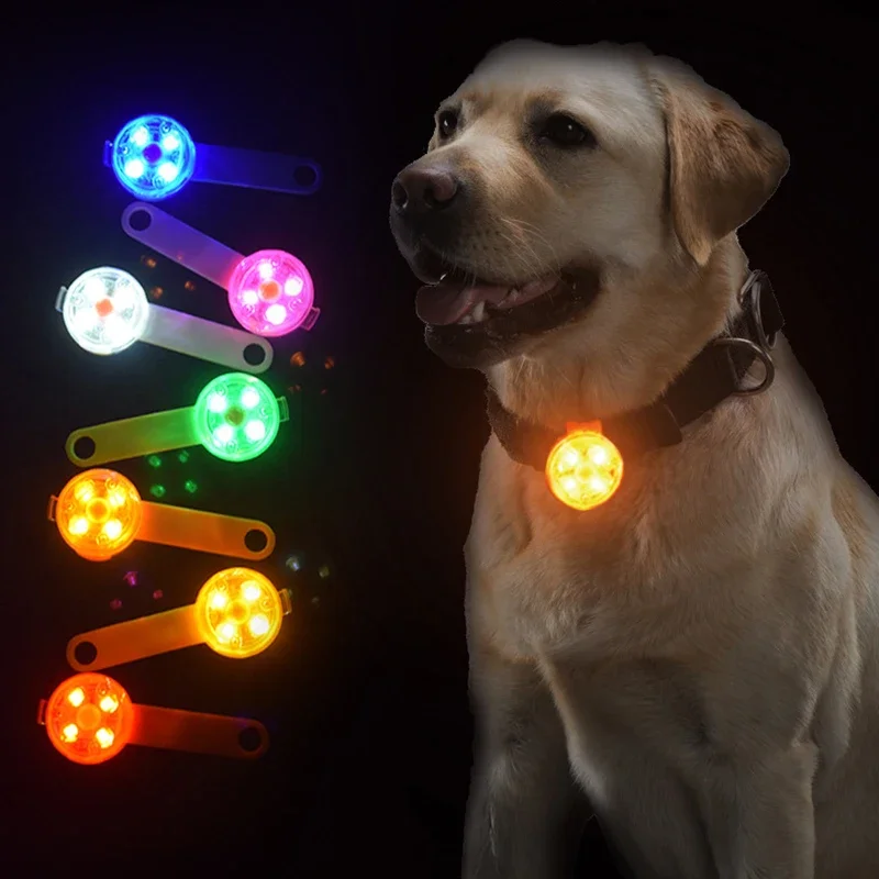 LED Pet Dog Cat Collar Pendant Night Safety Cat Luminous Light IPX7 Waterproof Flashing Harness with Light For Dog Accessories