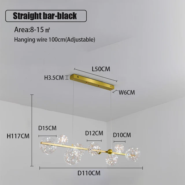 Straight bar-golden