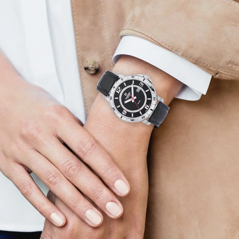 

Парные наручные часы, высококачественный кожаный ремешок, повседневные кварцевые часы, водонепроницаемые, модные, из нержавеющей стали, циферблат, романтический подарок