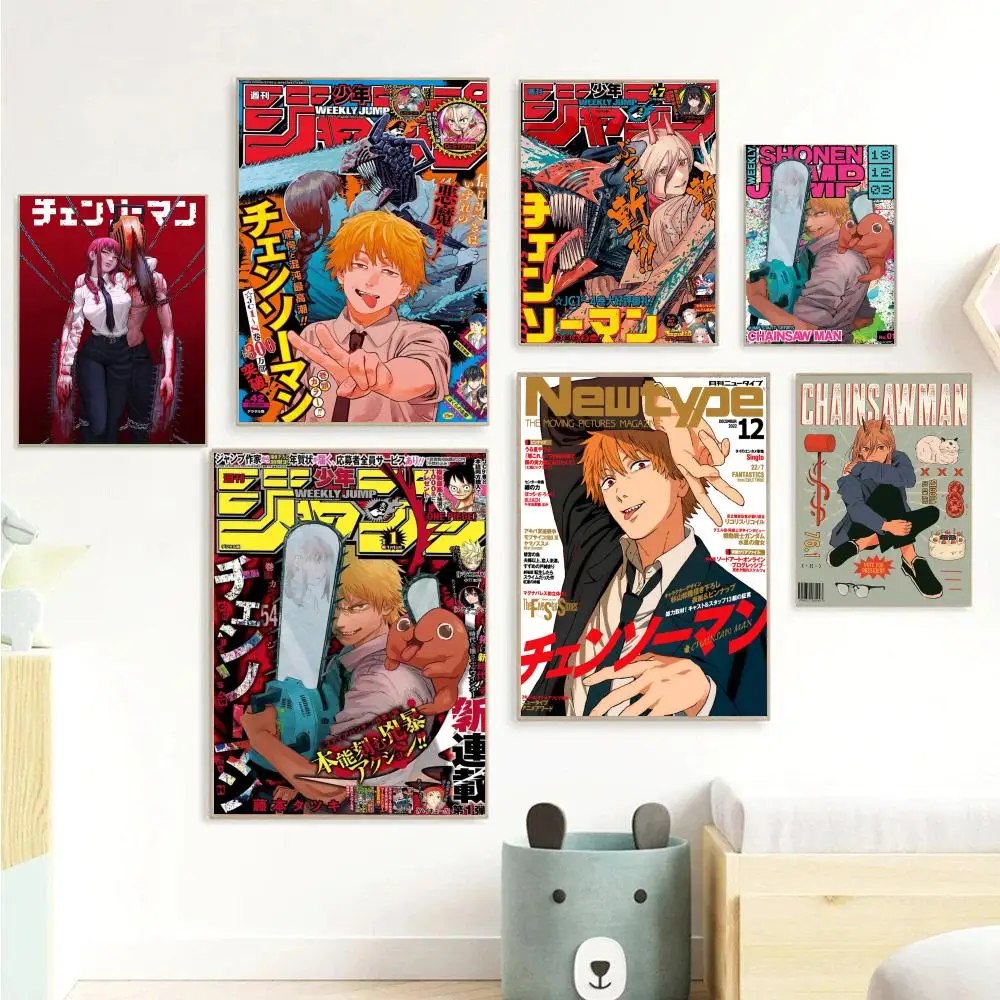 Chainsaw Man Anime Prints Posters Wall Art Painting Study Home Decor poster prints anime poster