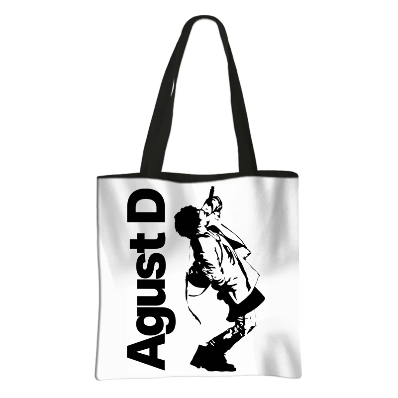 Korean KPOP Agust D Print Tote Bag D-2 Daechwita Women Handbag