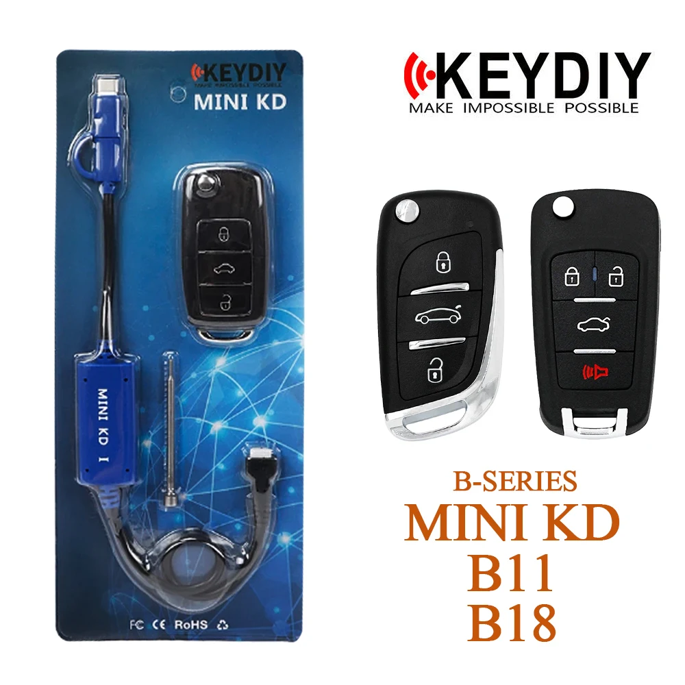 KEYDIY KD Mini Key Remote Generator on Android Mobile KD APP Support Make More Than 2000 Auto Remotes plus B series remote