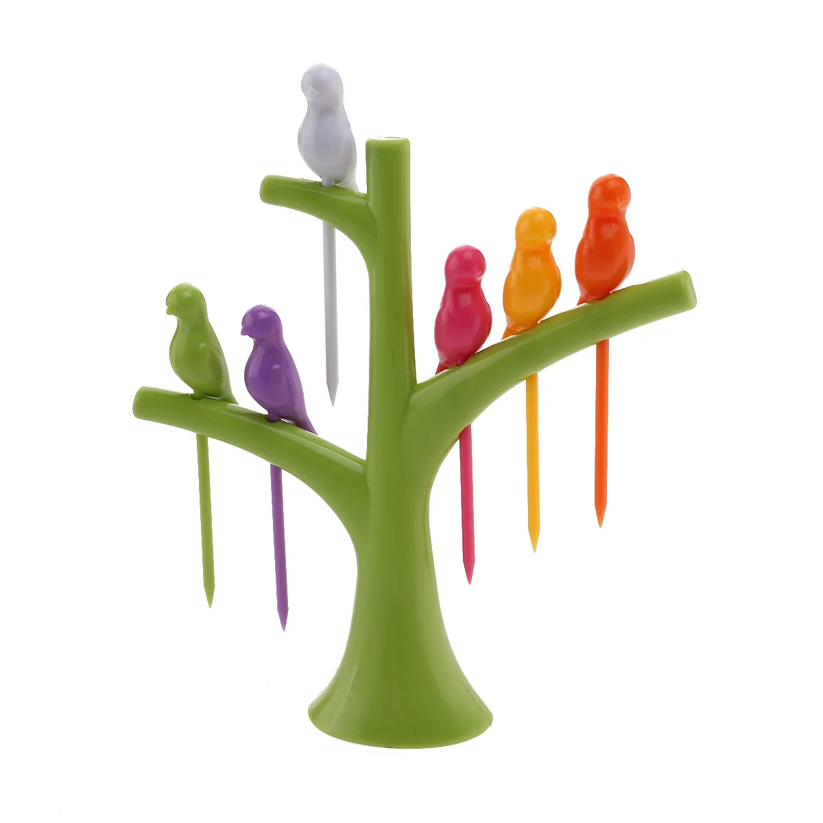 Tree and Bird Shaped Plastic tooth pick Fruit Fork