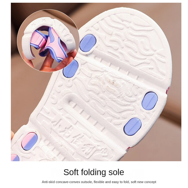 Children Sandals Summer Cartoon Soft Sole Anti Slip Boys Sandals Fashionable Girls Beach Shoes 4-10T Kid PVC kids shoes children sandals kids sandals