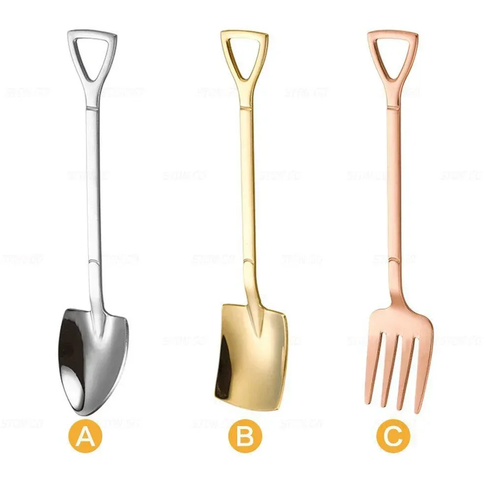 Stainless Steel Cutlery Set Vintage Coffee Scoop Ice Cream Fork