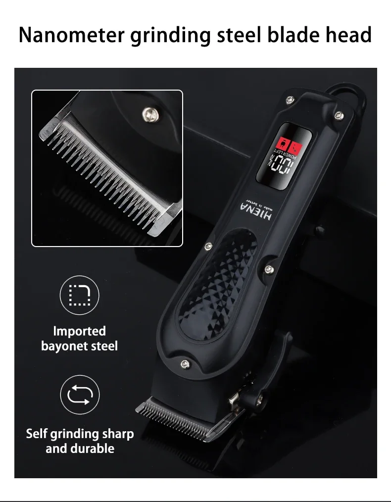 Professional Hair Clipper And Trimmer Kit For Men Rechargeable_voghion.com