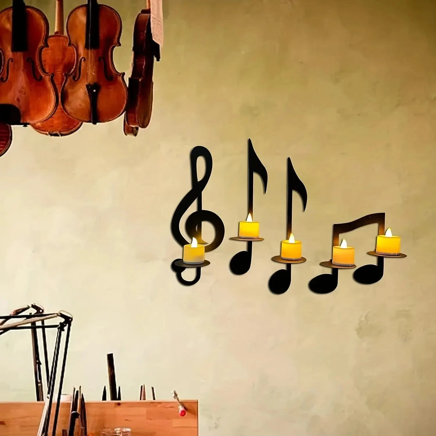 Music Candlestick Holiday Home Decoration 2