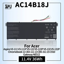 High - Performance Replacement Laptop Battery for Acer Chromebooks and Aspire Series (AC14B18J 11.4V 36Wh)