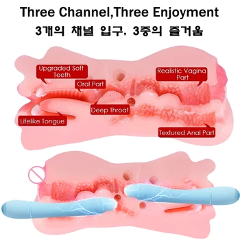 3 IN 1 Male Masturbation Tools Pocket Pussy Sexy Toys for Men with Realistic Vagina Masturbator Cup Sex Doll Sex Toys for Men 18 4