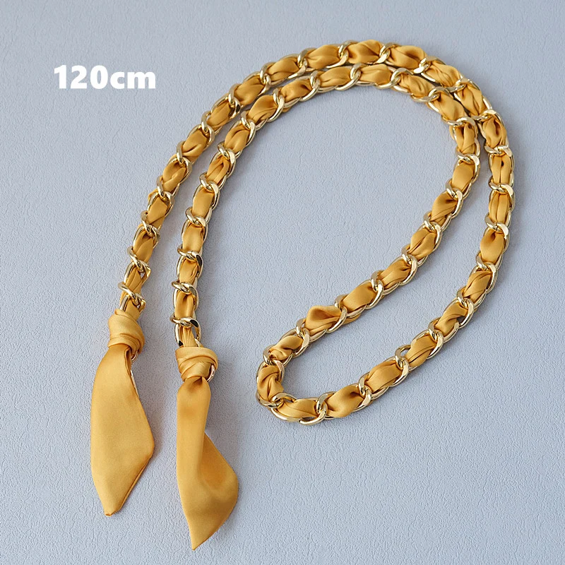 Neue Mode Frühjahr Frau Handtasche Zubehör Ketten Abnehmbare Lange Umhängetasche Solide Nette Seide Strap Frauen DIY Kette Tasche Griffe – Detail 8