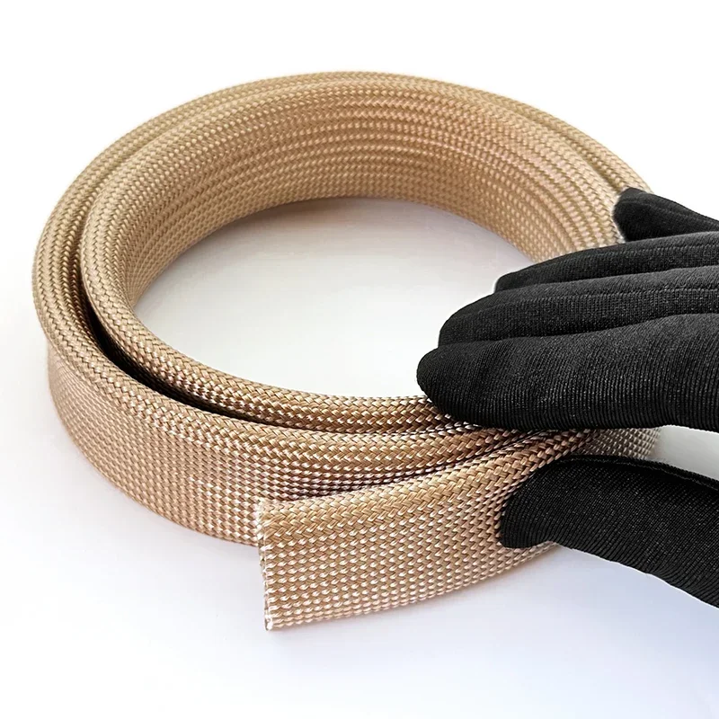1mm/2/3/4/5-30mm Geflochtene Glasfaserhülle 800°C Hochtemperatur-Kabelummantelung Hitzeschutzmanschette Chemikalienbeständiges Glasfaserröhrchen – Detail 2