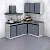 Stainless Steel Waterproof Kitchen Cabinets Household Furniture Rental House Kitchen Cabinet Kitchen Storage Sink Stove Cabinet 4