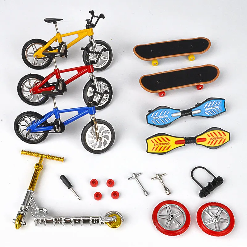 1Set Mini Scooter Two Wheel Scooter Children's Educational Toys Finger Scooter Bike Finger Skateboard Birthday Gift for Boys