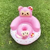 Baby shiny baby inflatable sofa kids puff portable bath chair PVC multifunctional seat practice bidet 4