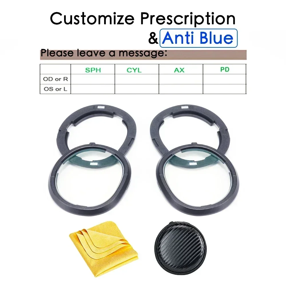 Magnetic Myopia Anti-Blue Anti-Glare VR Eyeglass Frame and Lenses