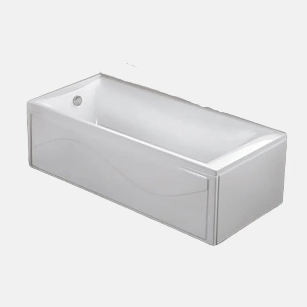 Cheap Custom Made Bathroom Soaking Tub Acrylic Skirt Side Plastic Portable Freestanding Bathtub for Adults 3