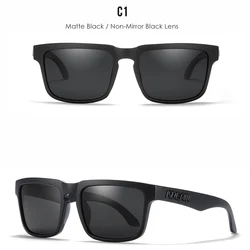 KDEAM High - Quality Polarized Men's Square Sunglasses with Reflective Mirrored Lenses and UV400 Protection (With B2 Box)