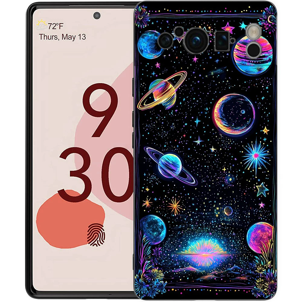 Sun Moon Stars Shockproof TPU Phone Case Cover - Soft Protective Shell s Coque