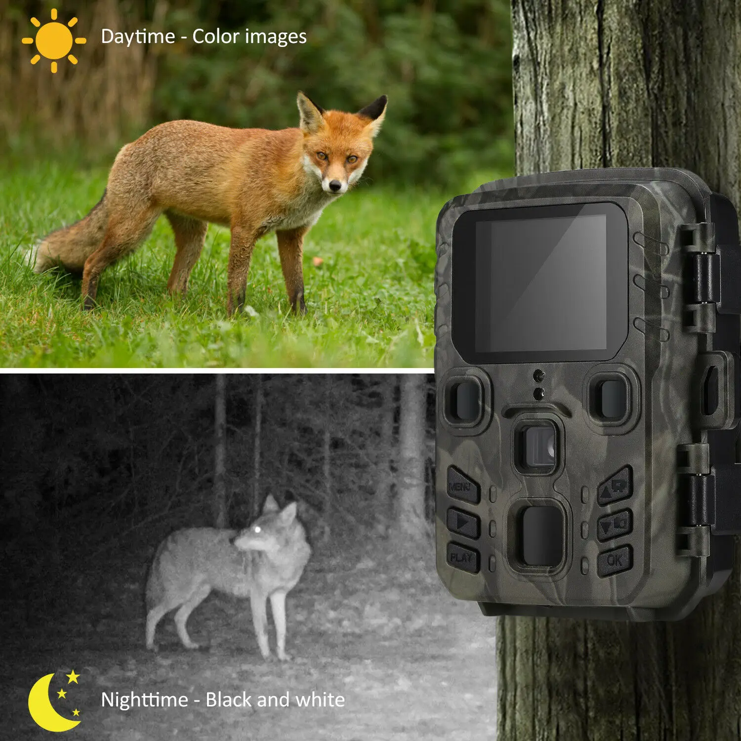 Hunting Trail Camera 20MP 1080P Outdoor Wildlife Cameras Scouting Surveillance Mini301 Night Vision Photo Trap with PIR Sensor