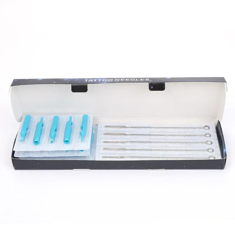 40pcs/set Tattoo Needles Tips Mixed Tattoo Needle Plastic Tips For Gun Needle Ink Cup Grip Kits RL/M1/RM/FT tattoo microblading needles disposable tattoo tips