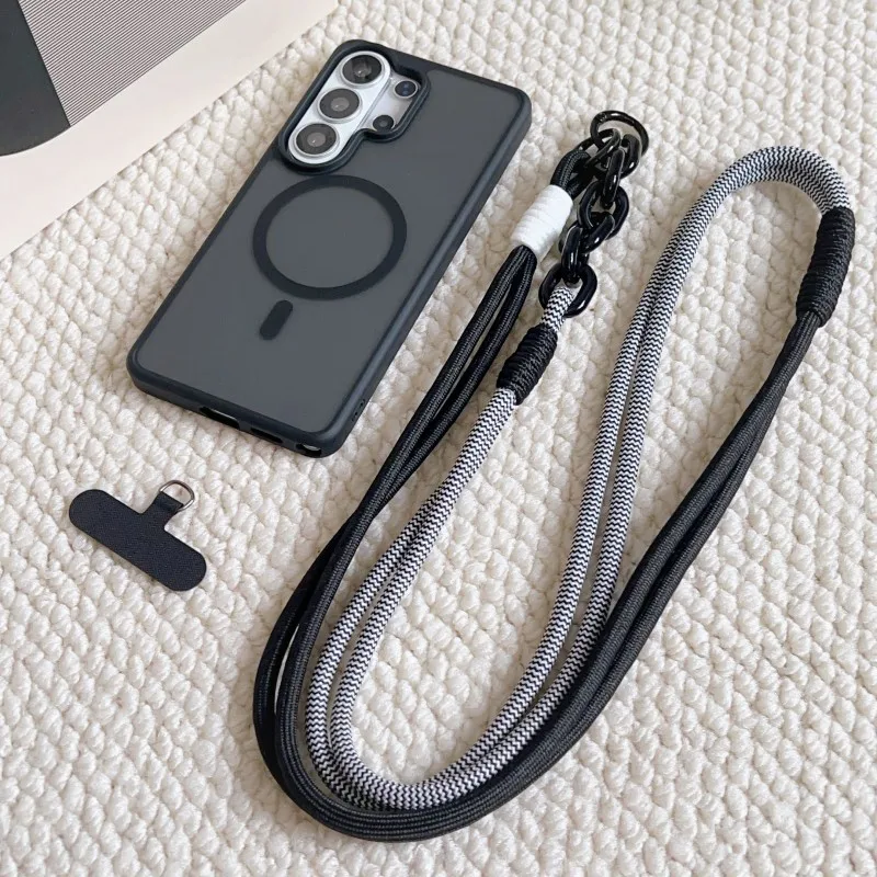 Magnetic Shockproof Crossbody Neck Cord Case with Braided Strap