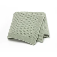 Solid Color Anti-wrinkles 0-24 Months Newborn Infant Blanket Knitwear Acrylic  70 by 90 cm Baby Swaddle Wraps Toddler Blankets 1