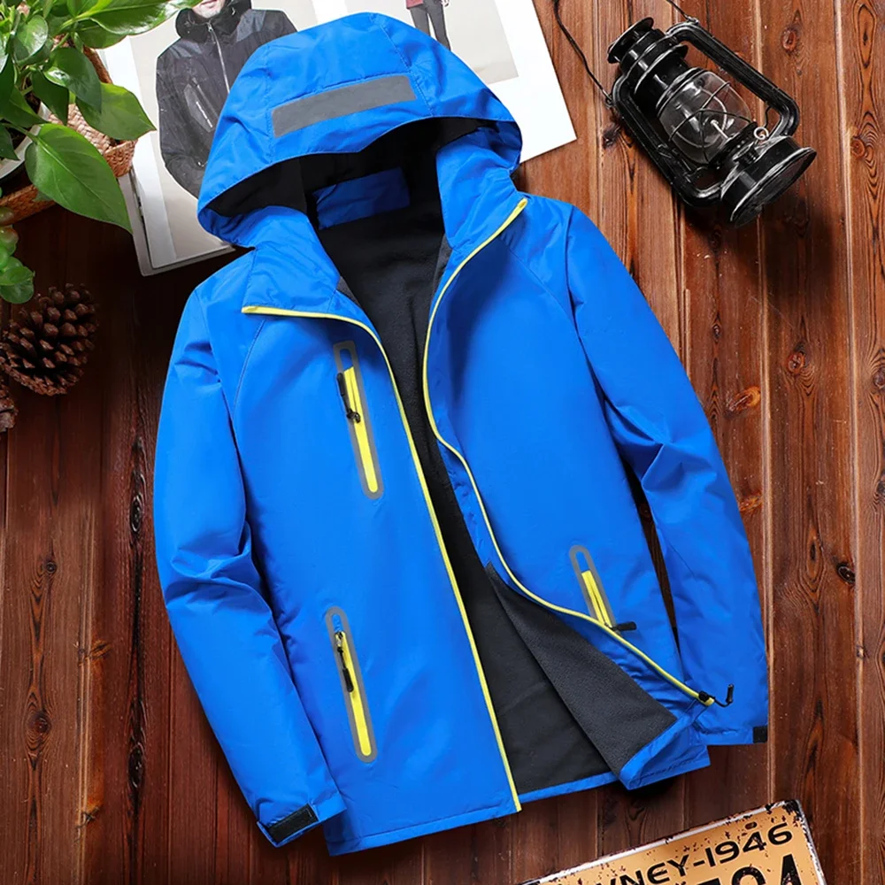 2023 Men Autumn Thin Outdoor Jacket Waterproof Jacket Outwear Windbreaker Reflective Article Jackets For Men Rain 6