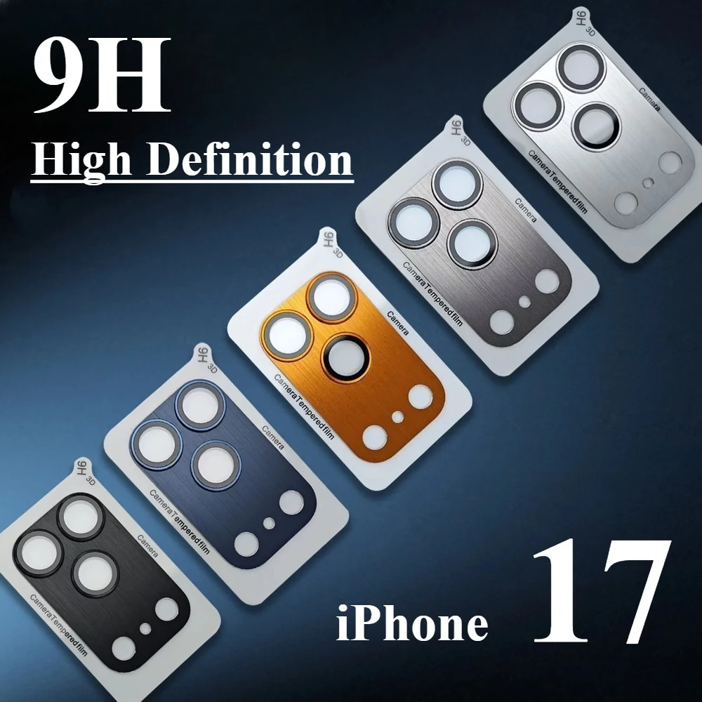 Premium 9H HD Armor Camera Lens Protector with Aluminum Ring and Tempered Glass Film