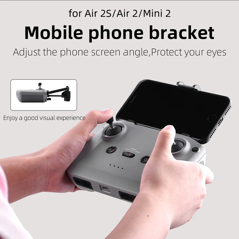 Support tablette pour drone, bras réglables maintenant une tablette en position paysage