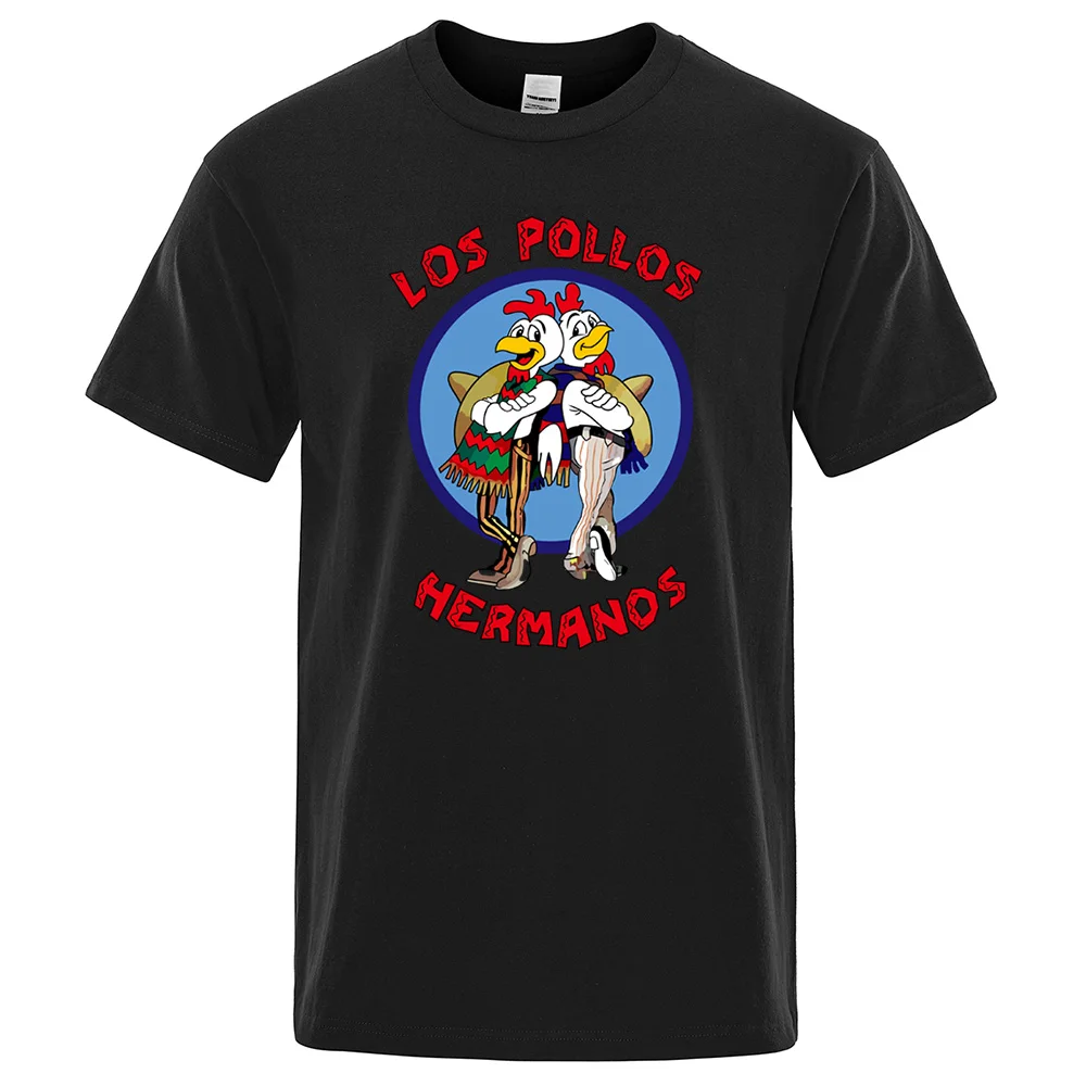 Camisetas de moda para hombre, camiseta de LOS POLLOS Hermanos para hombre, camiseta de manga corta Hipster, Tops de gran oferta 2023