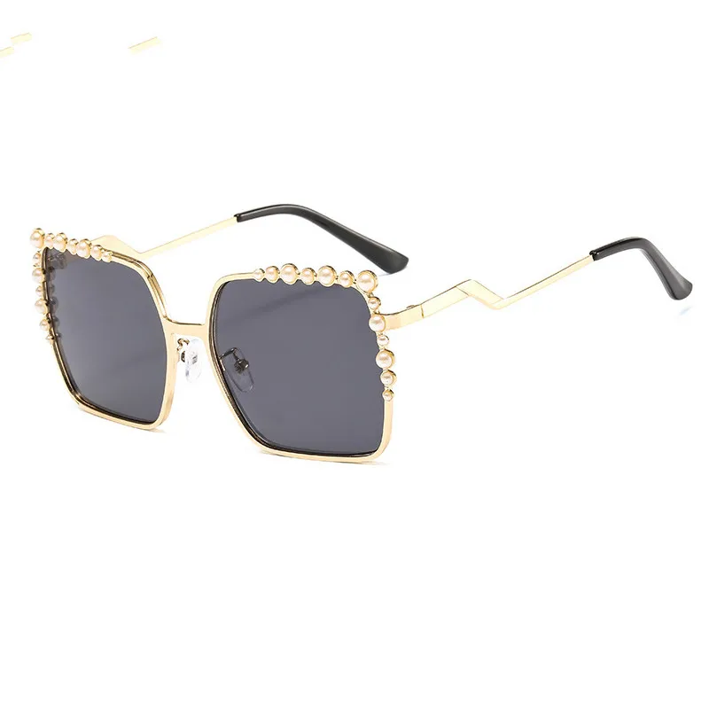 rose gold sunglasses Oversized Square Sun Glasses Ladies 2022 New Luxury Pearl Sunglasses Women Brand Designer  Fashion Shades big Square square sunglasses women Sunglasses