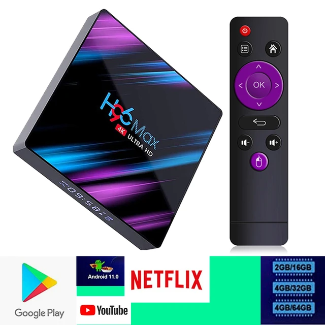 Comprar Android TV Box 11.0 4GB 64GB Smart TV Box Android Box RK3318 USB  3.0 Ultra HD 1080P 4K HDR WiFi 2.4GHz 5.8GHz BT 4.1 Set Top Box with Mini  Wireless Backlit