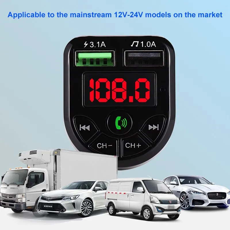 Car Bluetooth Mp3 Connection Charger Music Player Multifunctional Car Bluetooth Receiver Mobile Hands Free Voice Navigation car bluetooth receiver