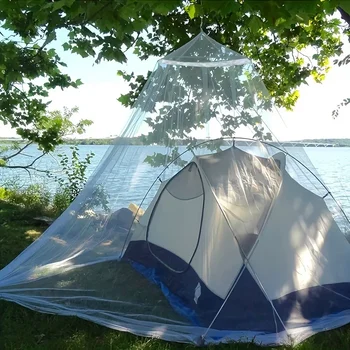 2-Person Mesh Screen Room for Camping and Outdoor, Non-Waterproof Polyester Canopy with Drawstring Closure for Deck Protection